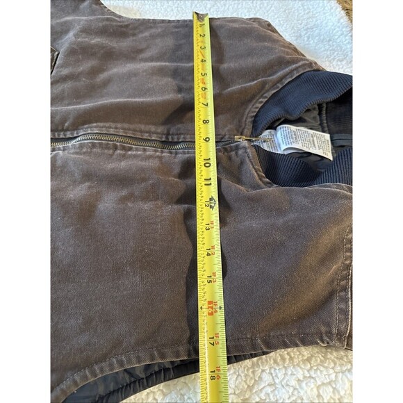 Carhartt Vest Mens 2XL Brown V02 DKB Quilted Lined Workwear Duck Canvas Vtg - Picture 4 of 7